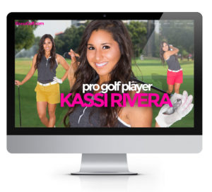 A picture of a computer screen with the browser window open to Kassi Rivera's website